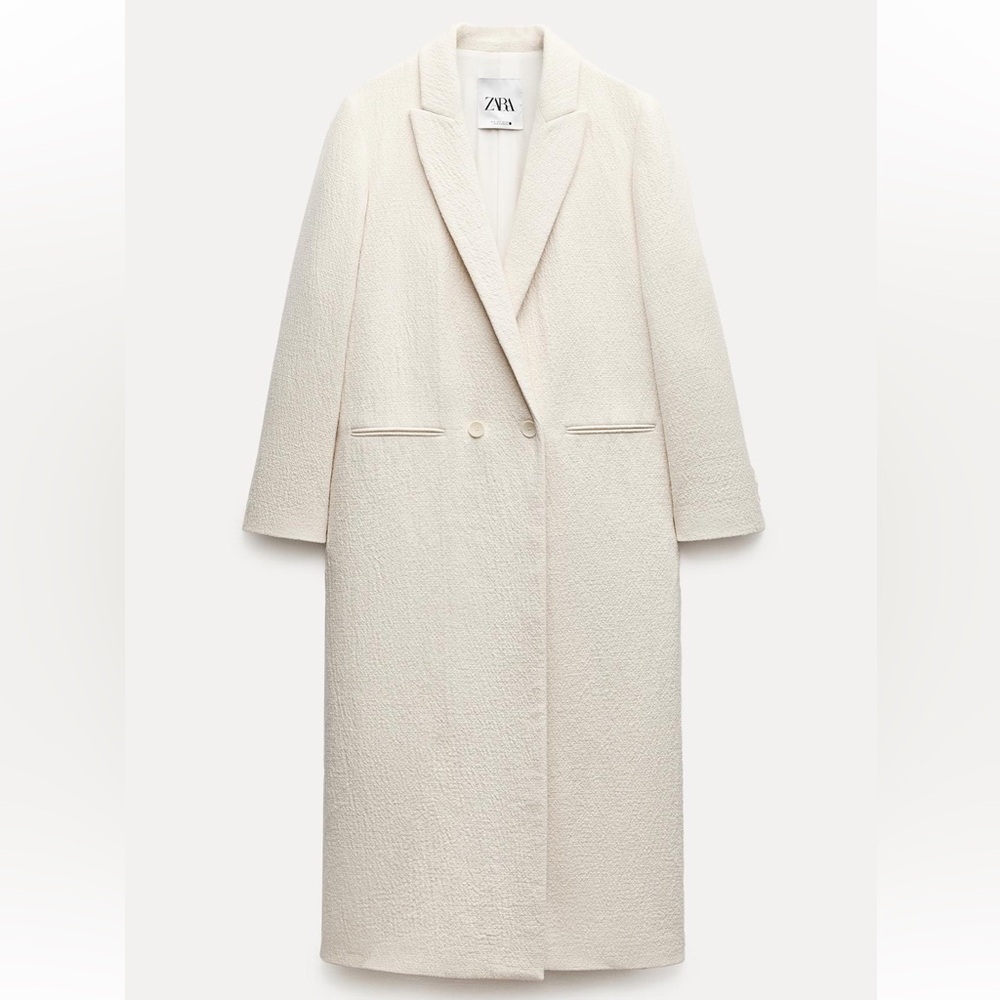 Zara MINIMALIST WOOL BLEND COAT - NEW WITH TAGS ON